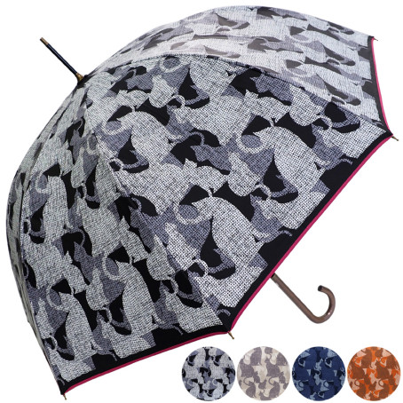 雨晴兼用ネコシルエット柄ジャンプ傘