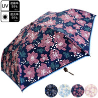 晴雨兼用 花柄 折畳み傘