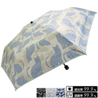 晴雨兼用 猫シルエット柄折畳み傘