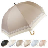 ルナジュメール UV+1級遮光＋晴雨竹手元ショートプリント傘